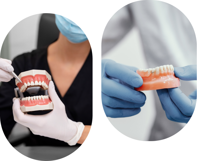 Image de prothèses dentaires complètes et partielles